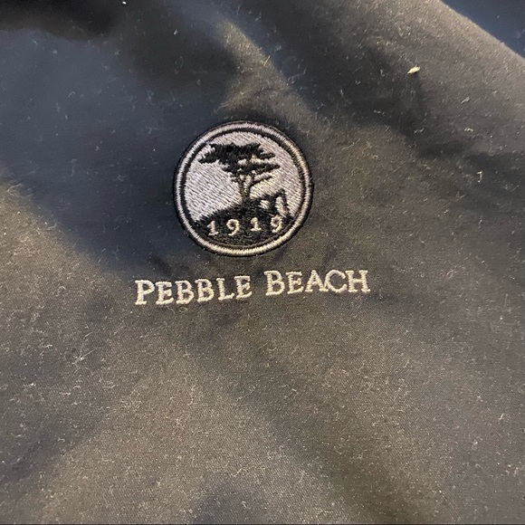 Dark Navy Pebble Beach Quarter Zip Windbreaker XL - Picture 3 of 4